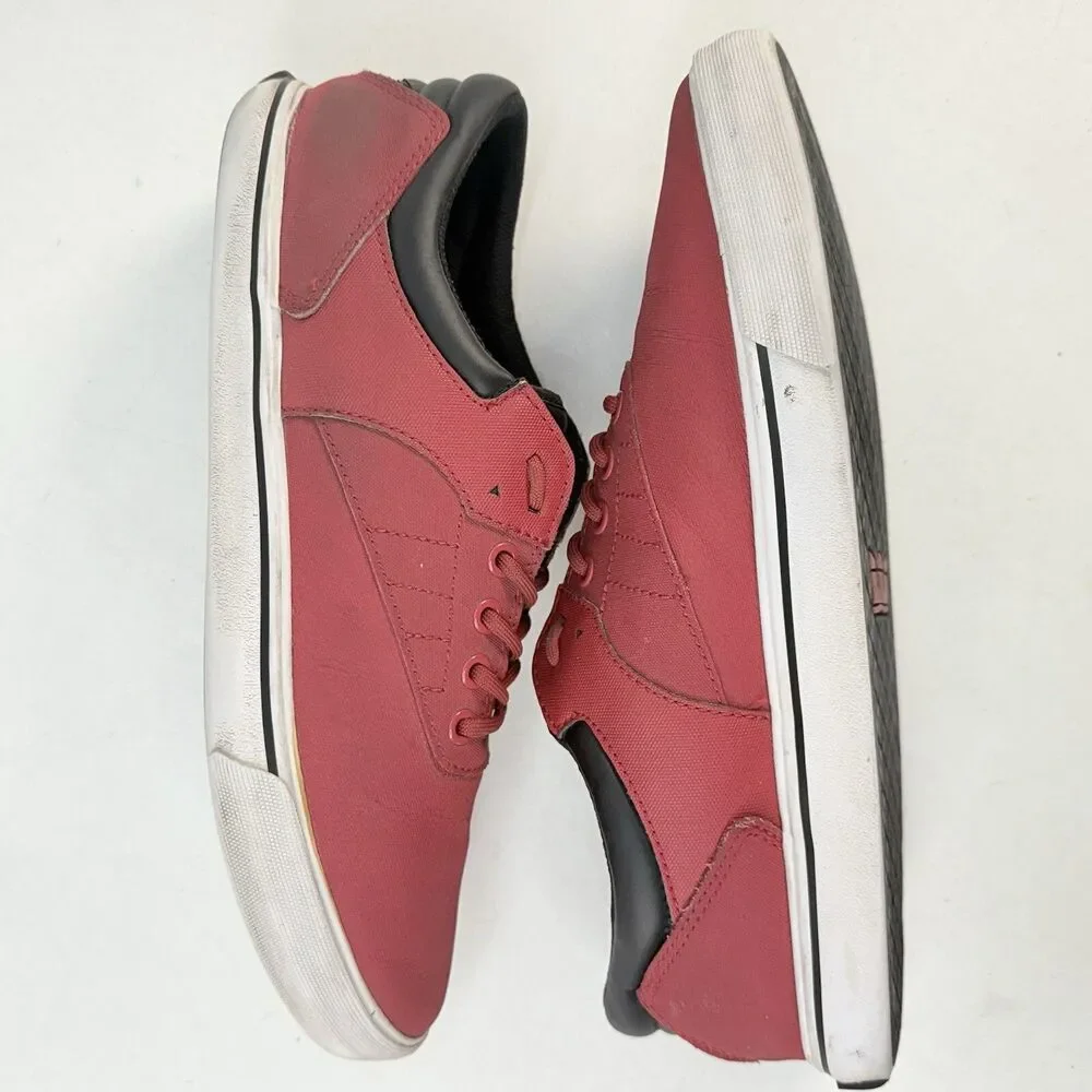 Supra Griffin Red Black White Mens Size 11 Low Top Skate Shoes Lace Up